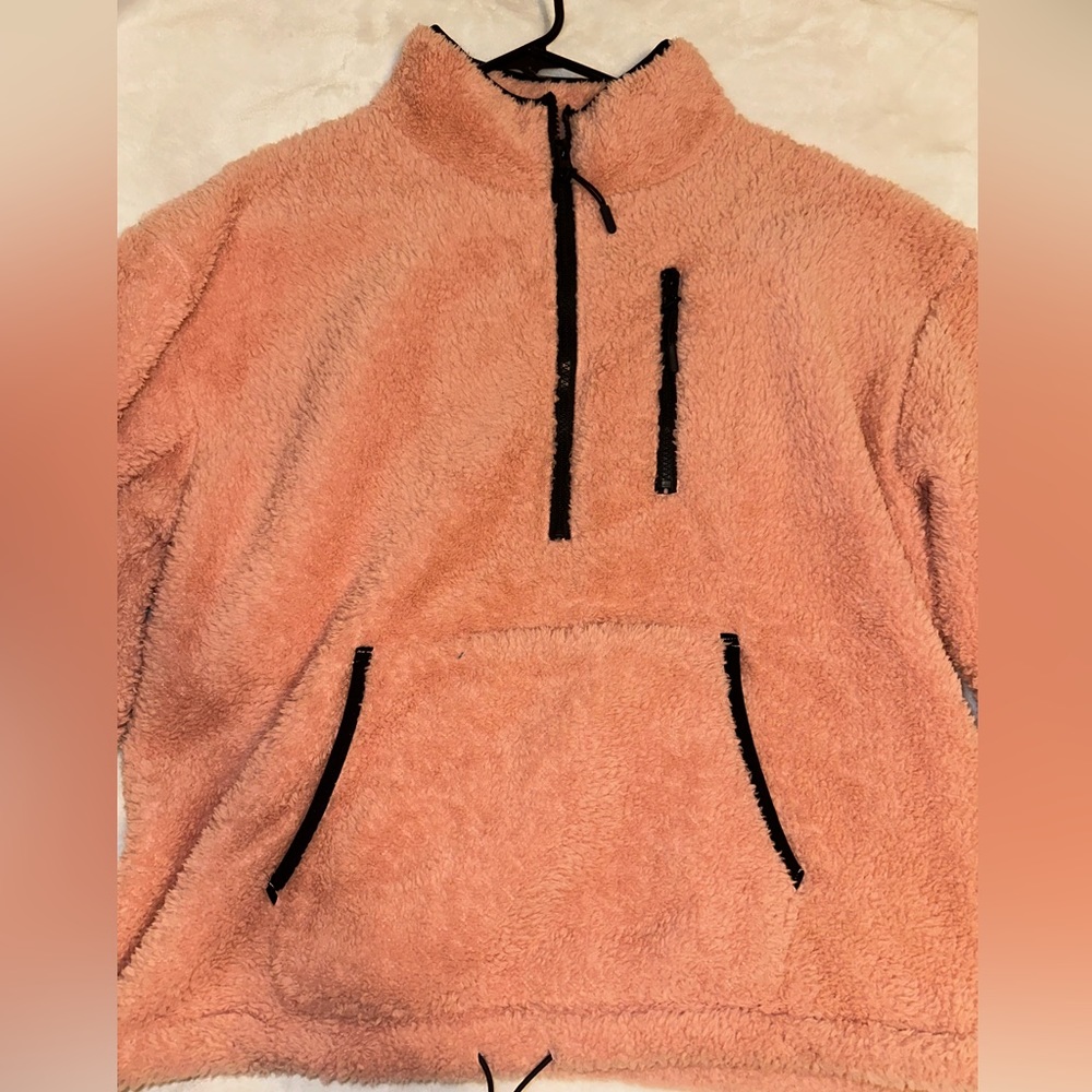 Pink Sherpa Pullover